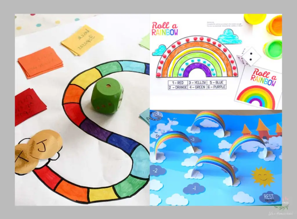 Printable Rainbow Board Games
