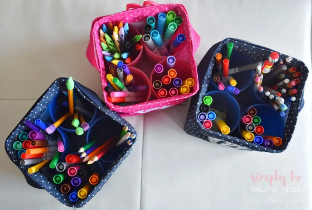 Organize School Supplies on the Go Using a Simple Art Caddy