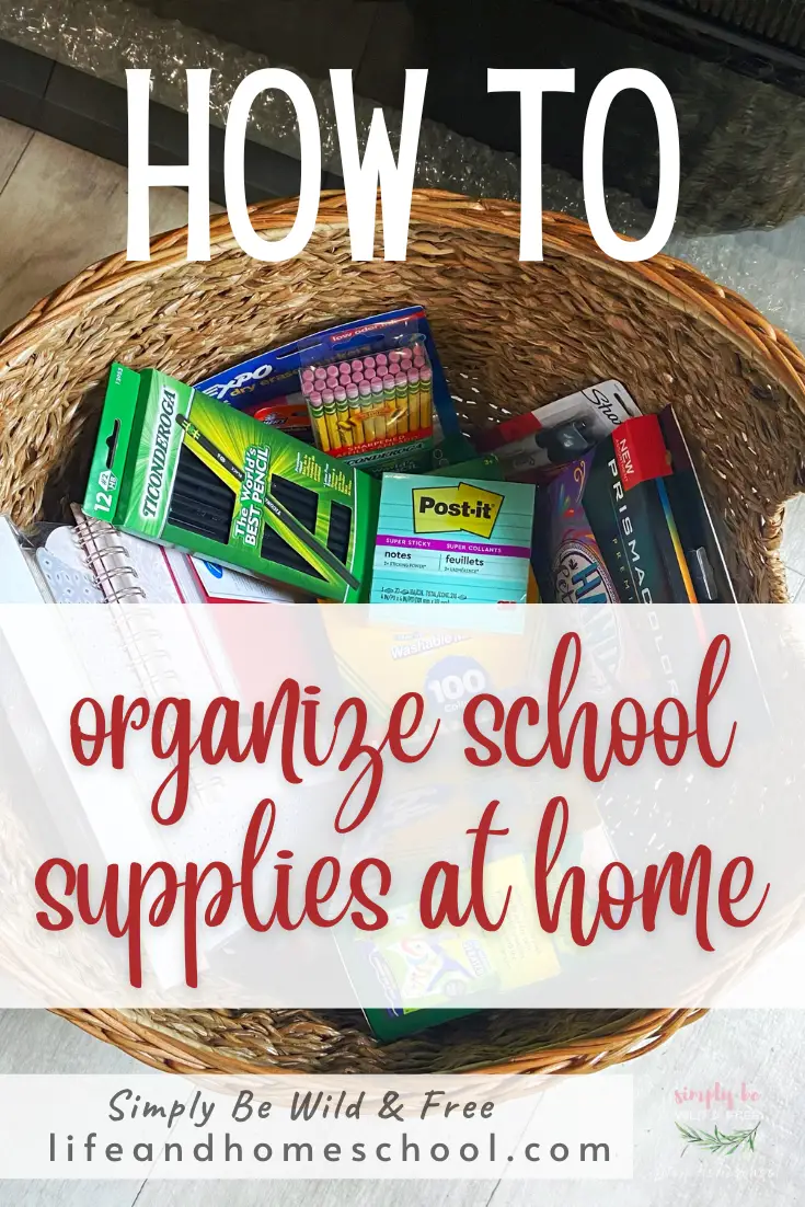 Organizing School Supplies