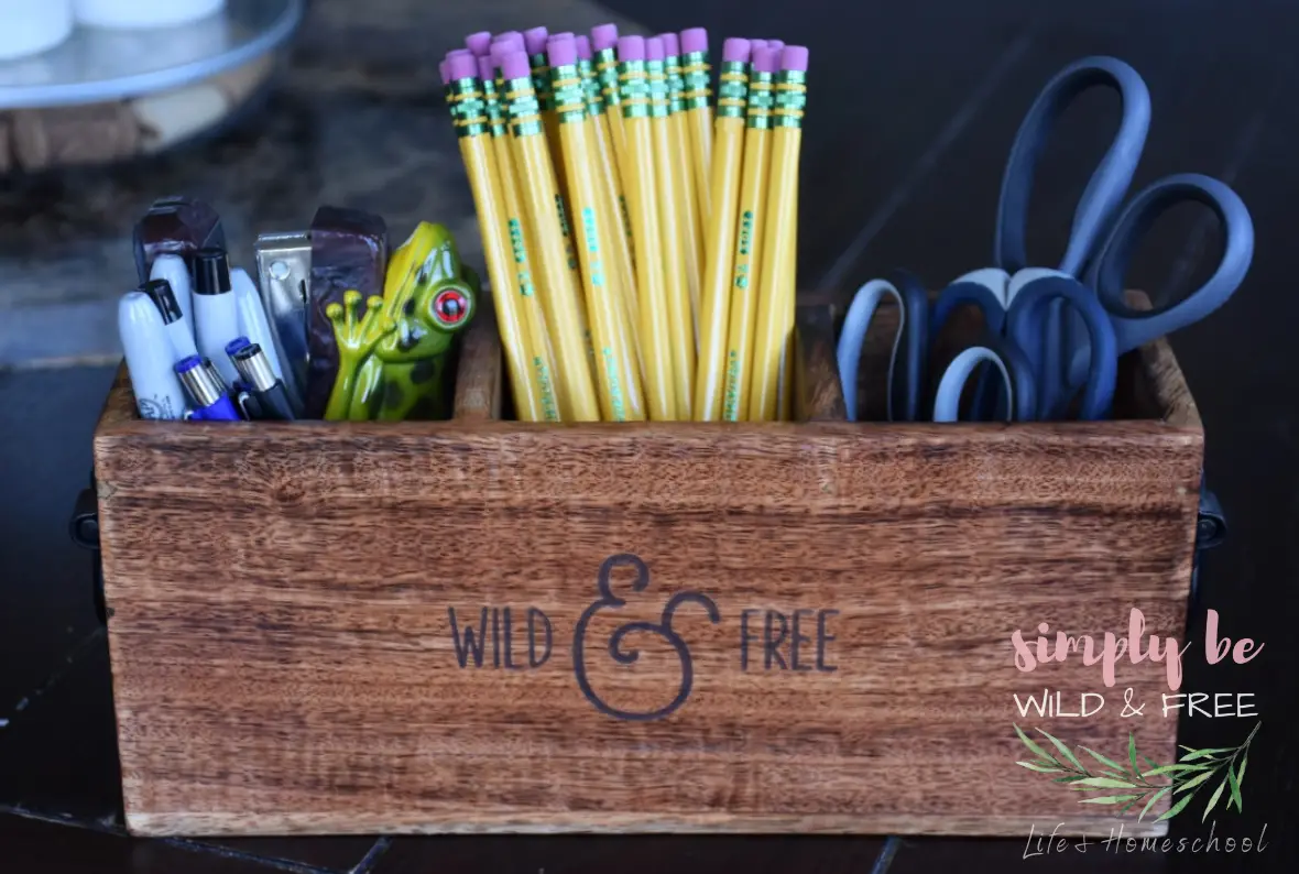 Homeschool Organization: Supply Caddy