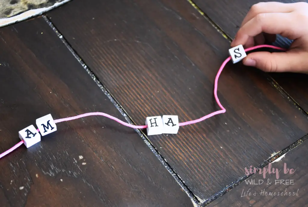 Wooden Letter Beads for Spelling Practice