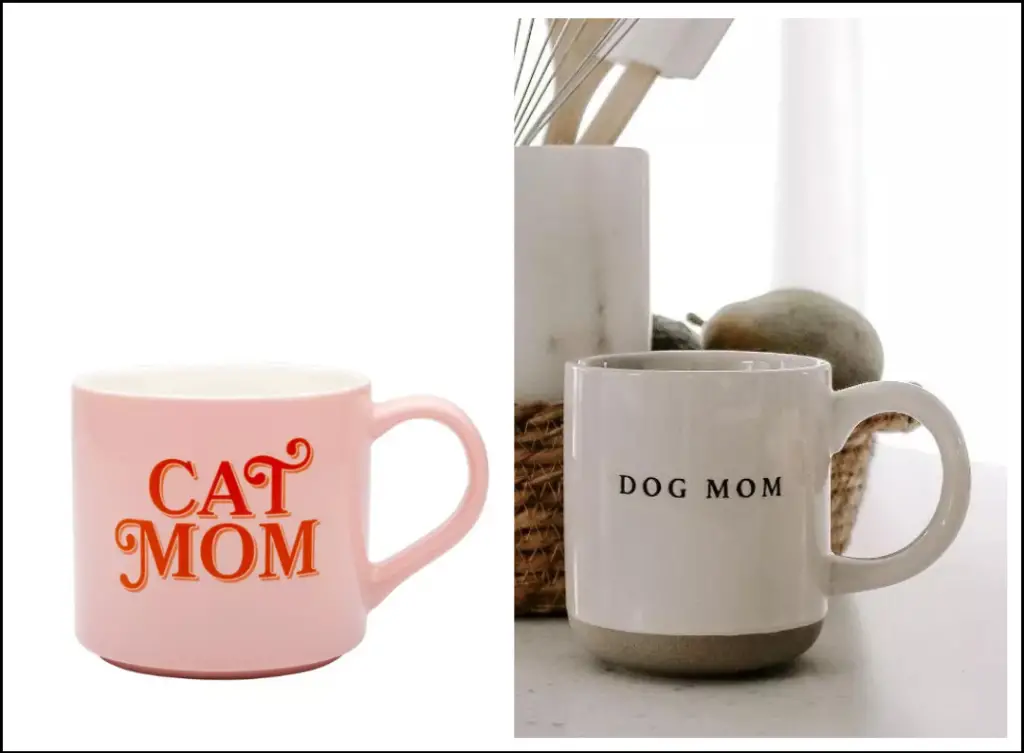 Cat Mom & Dog Mom Coffee Mugs