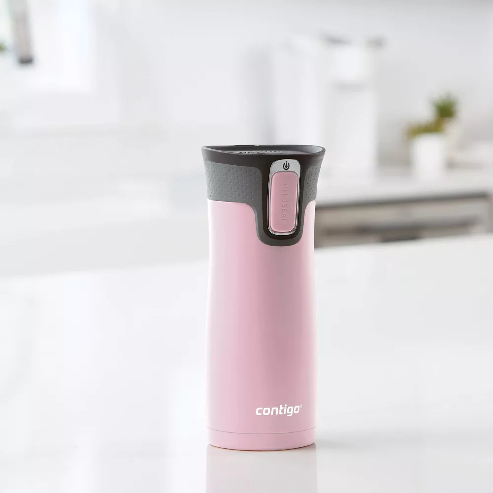 Pink Travel Coffee Mug for Busy Moms