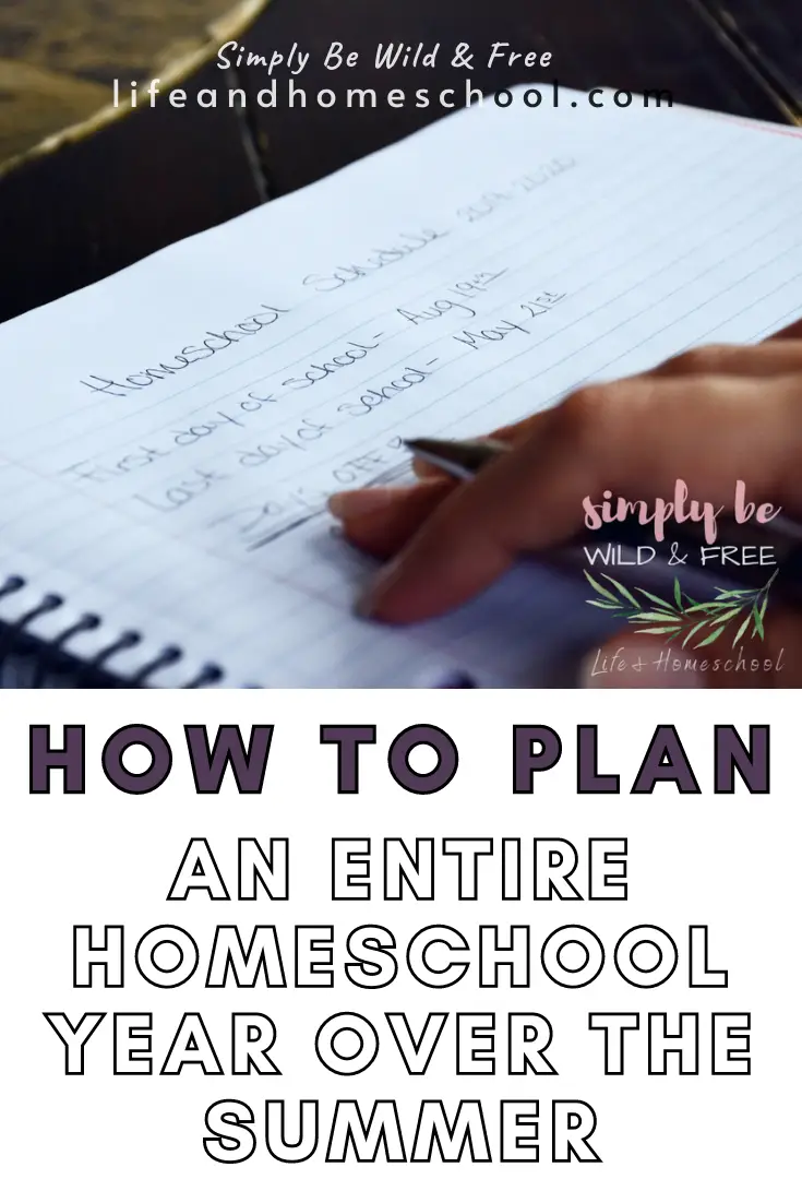 Summer Homeschool Planning
