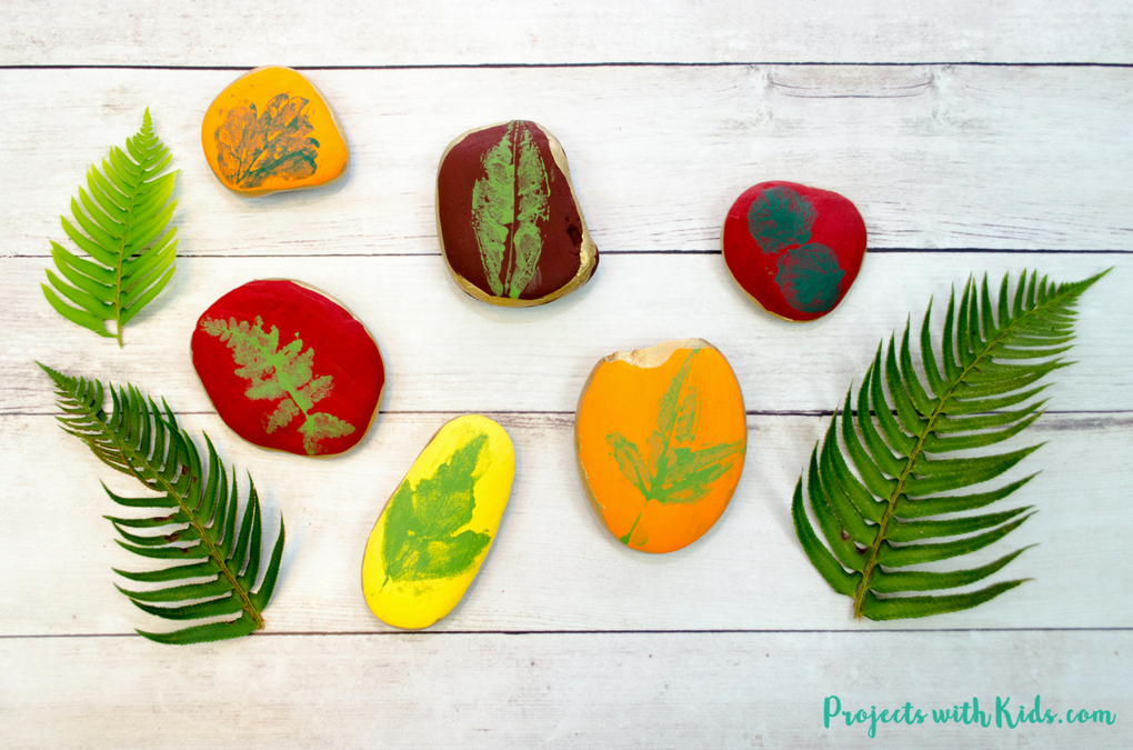 painted rocks fall craft for kids