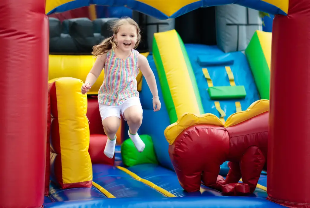 Inflatable Play Areas as a Homeschool PE Idea for Little Kids