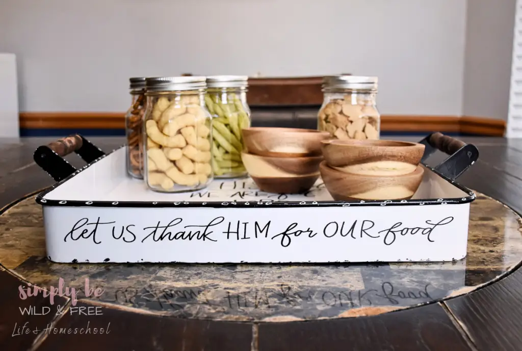 Simple Farmhouse Snack Station