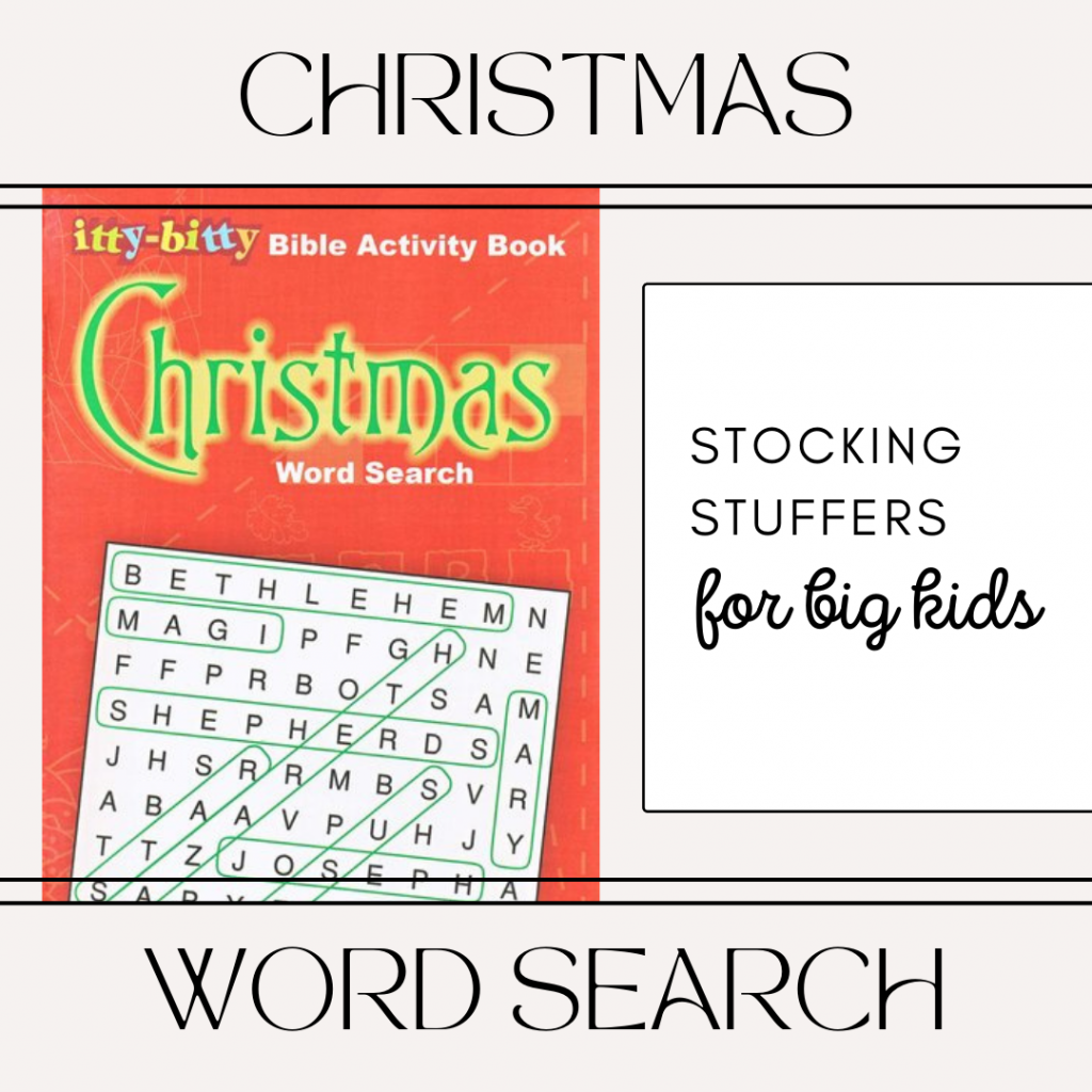Stocking Stuffer Christmas Activities for Kids Word Search