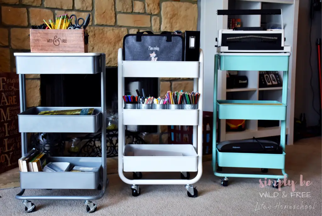 Staying Organized Using Rolling Carts & Caddies