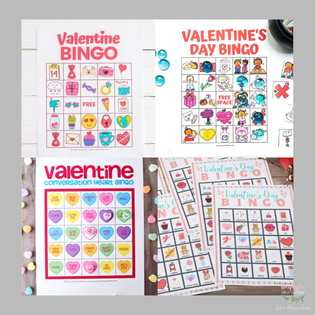 Printable Valentine's Day BINGO Activity Sheets