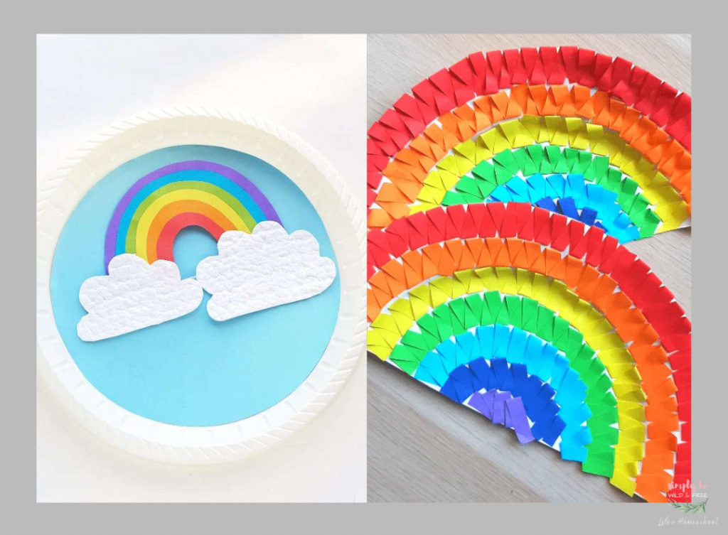 Paper Plate Rainbow Crafts