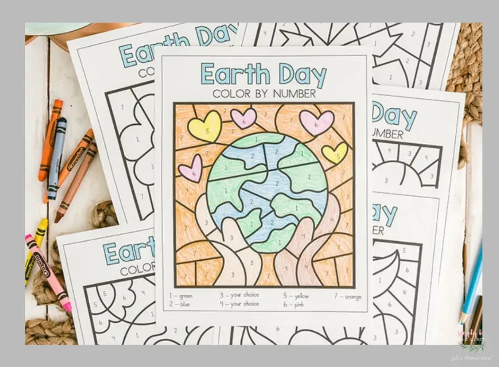 Color By Number Earth Day Printables