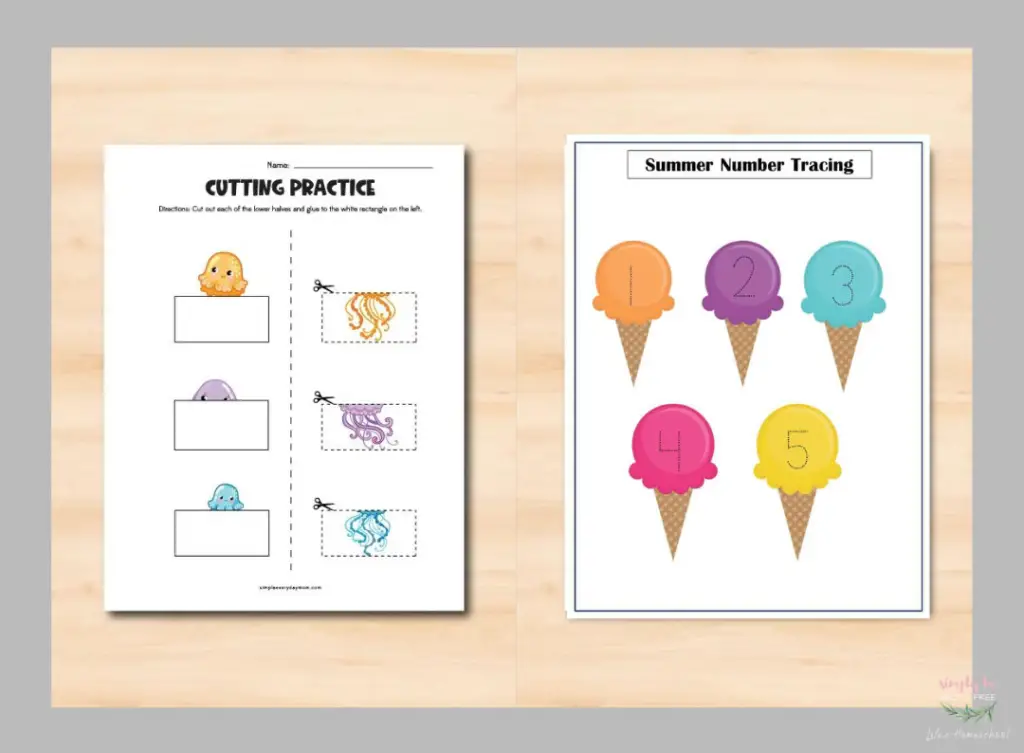 Motor Skills Practice Sheets for Kids