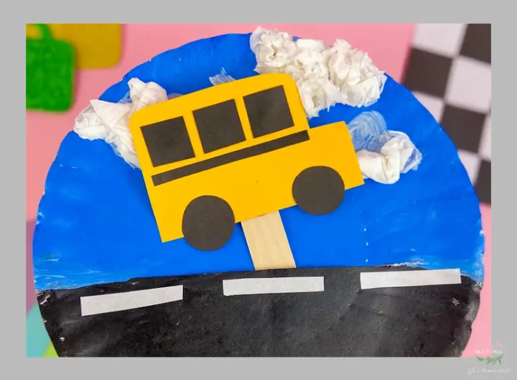 School Bus Paper Plate Craft
