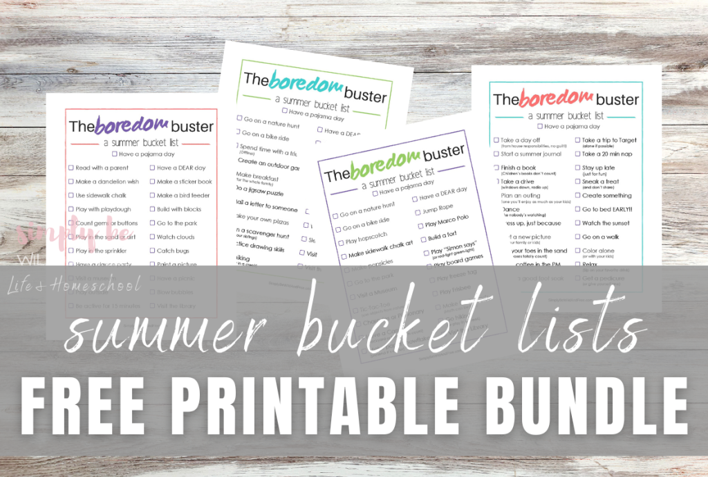Summer Bucket Lists FREE Printable Bundle