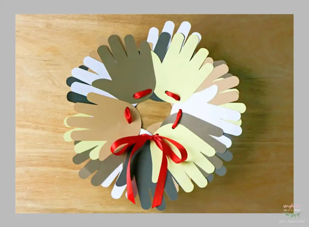 Handprint Wreath Craft for Kids