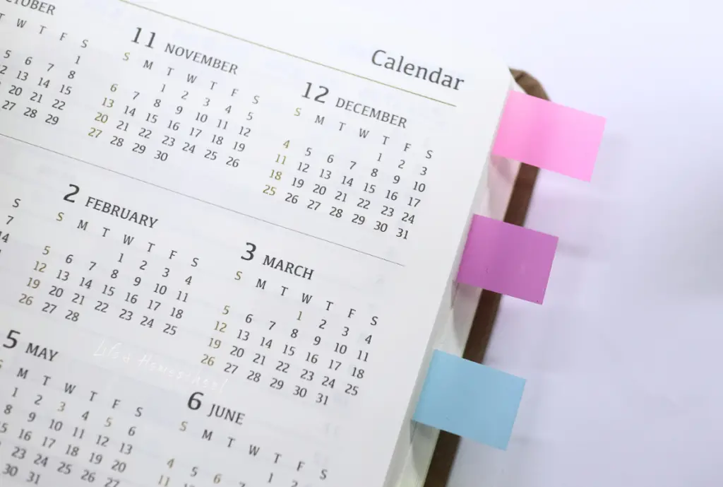 Prepping Your Homeschool Calendar