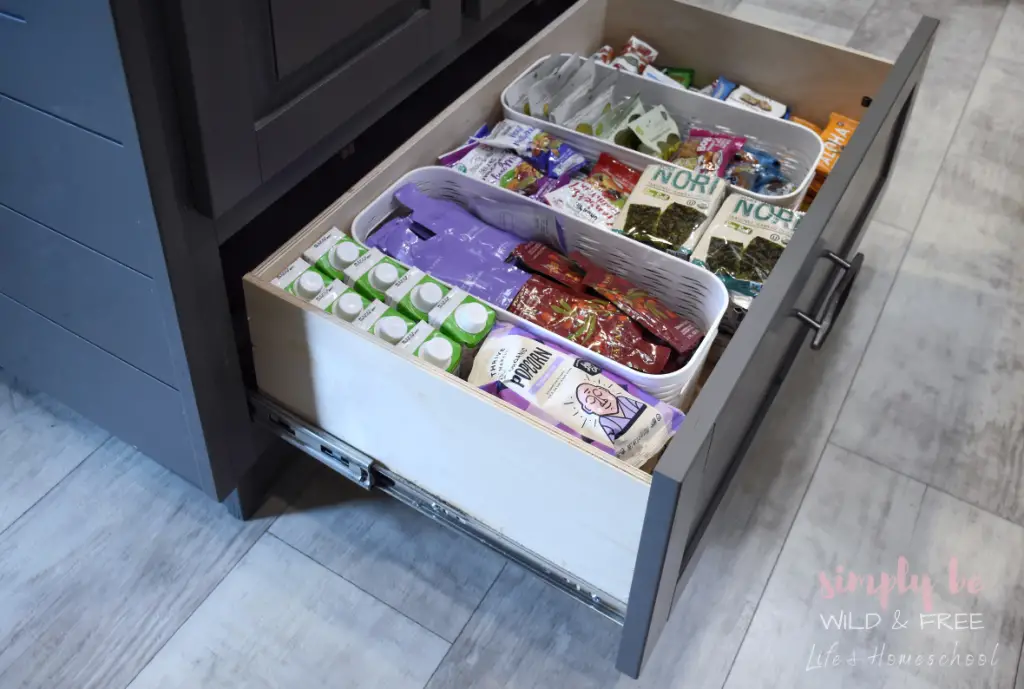 Grab and Go Snack Drawer for Kids