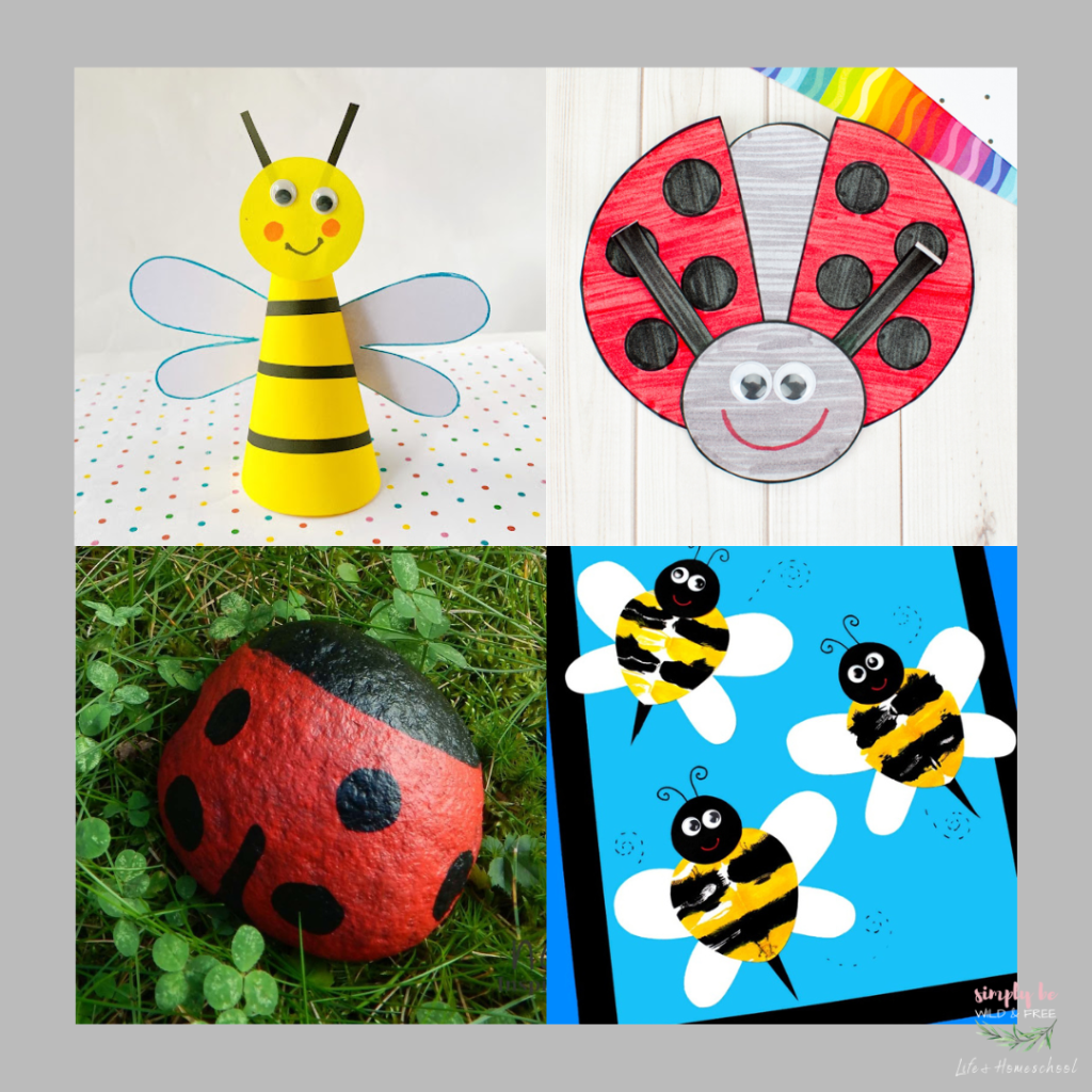 Lady Bug & Bee Summer Crafts for Kids