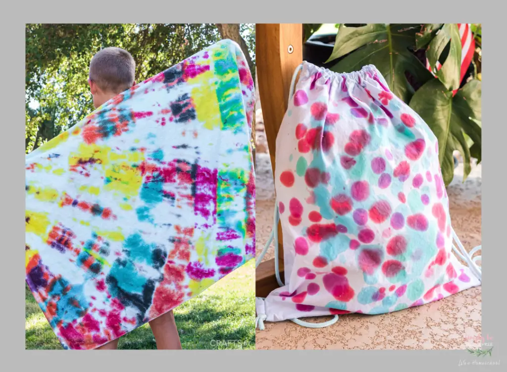 DIY Colorful Towel & Backpack Activity for Summer