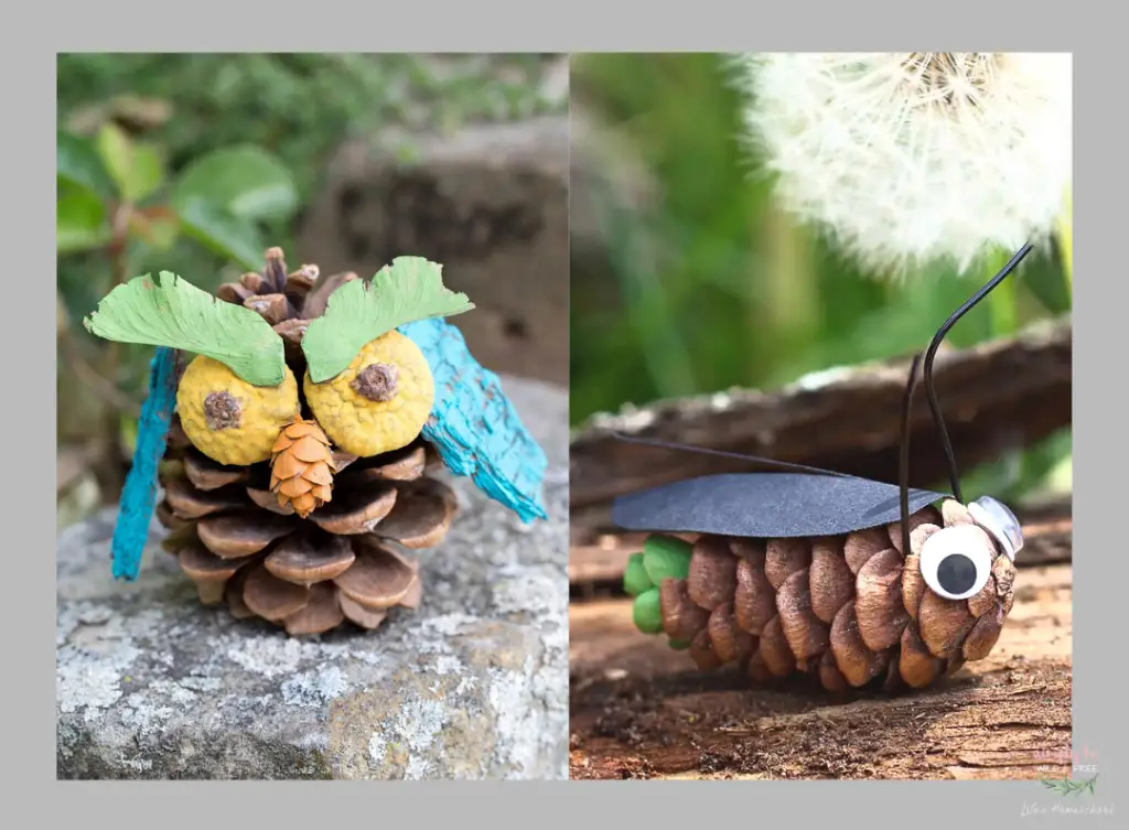 Nature Crafts Using Pinecones