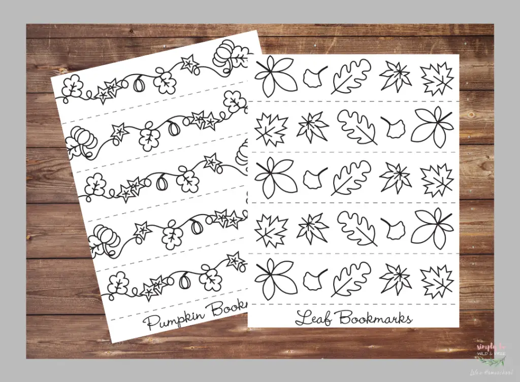 Printable Nature Bookmarks to Color