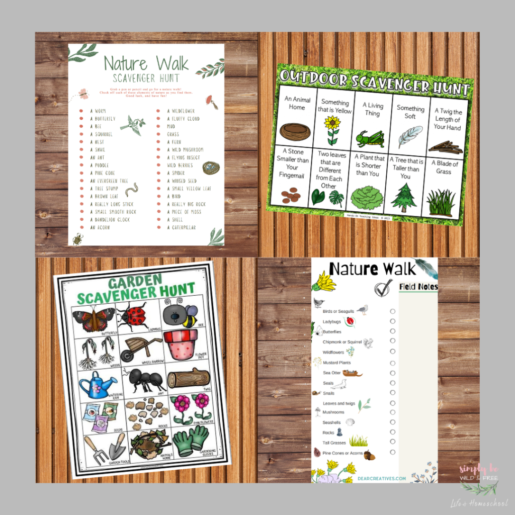 Printable Outdoor Scavenger Hunts for Kids