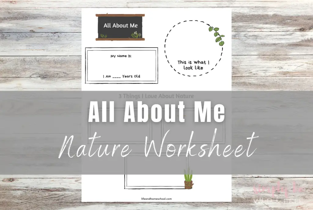 All About Me Nature Worksheet