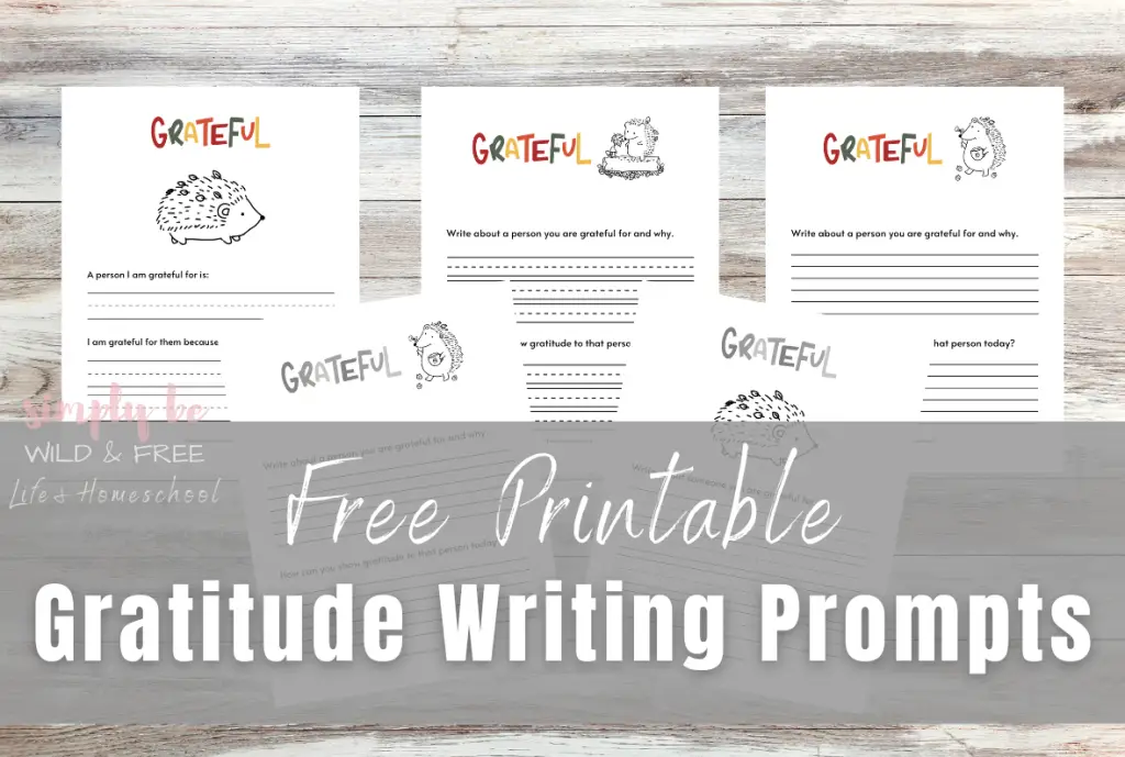 Free Printable Gratitude Writing Prompts