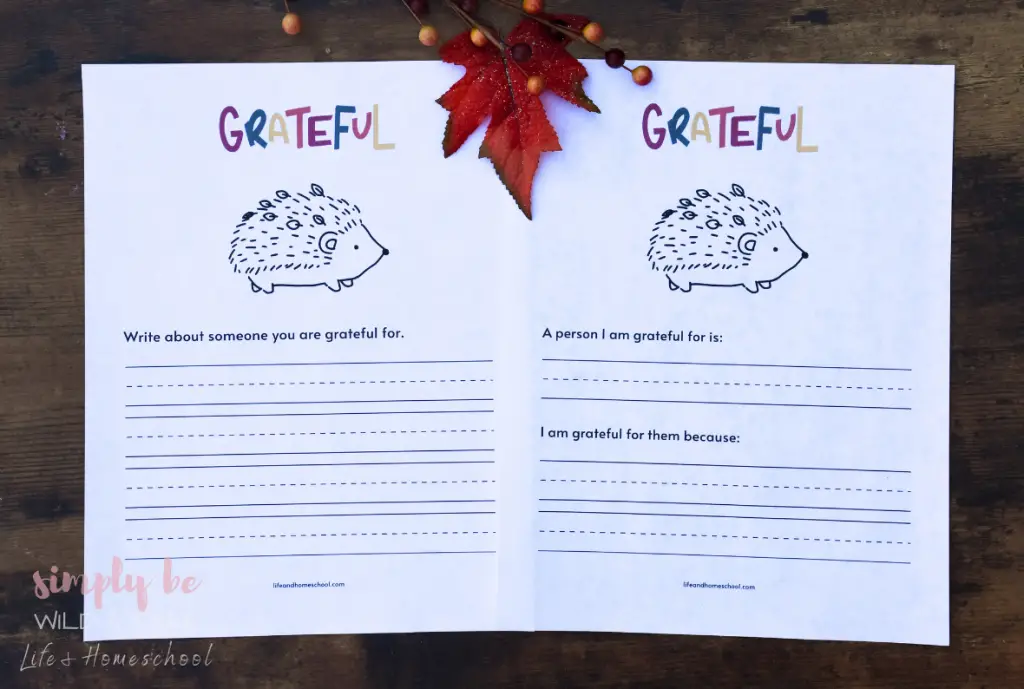 Grateful Writing Prompts for Little Kids
