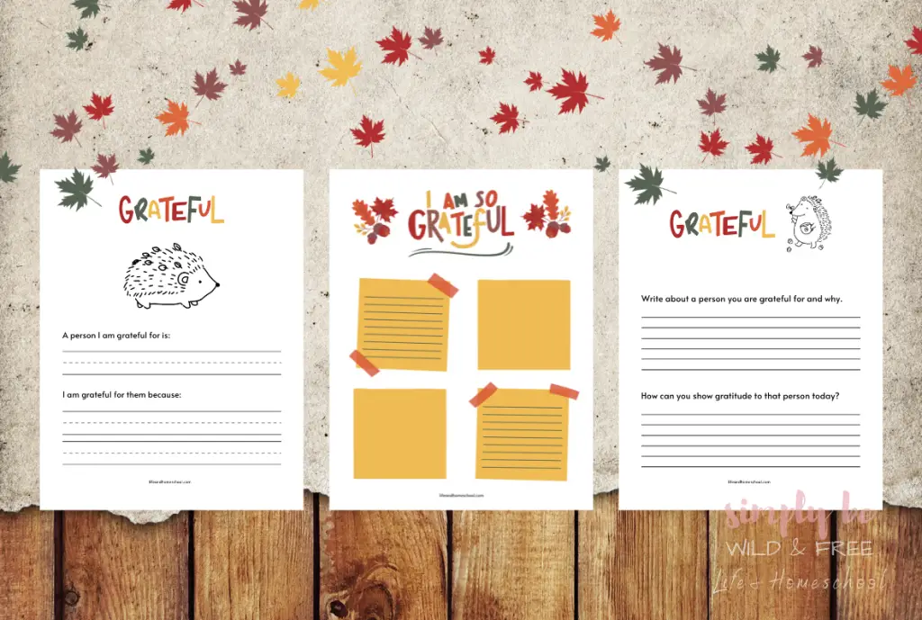 Printable Gratitude Activities for Kids
