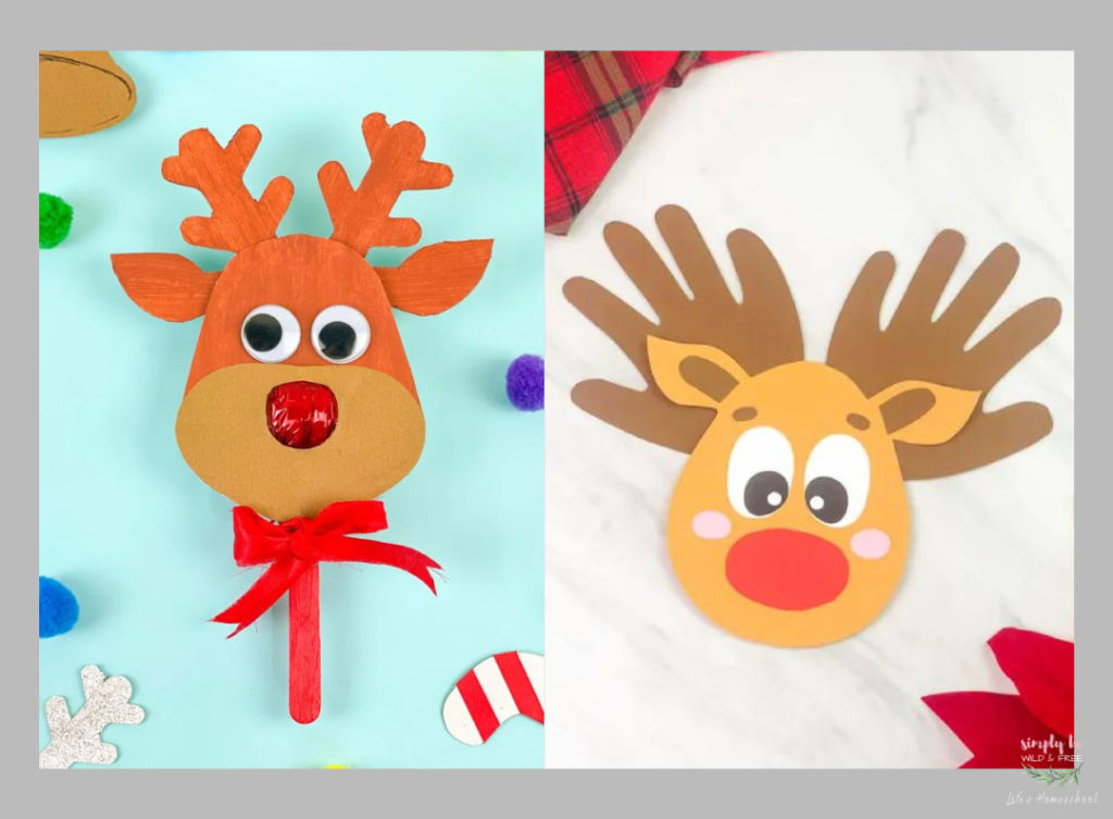 Adorable Santa's Reindeer Crafts for Kids