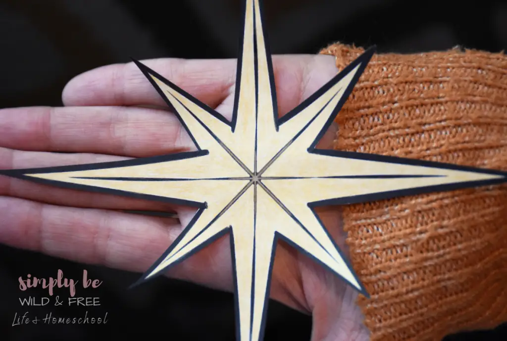 Christmas Star Template to Color