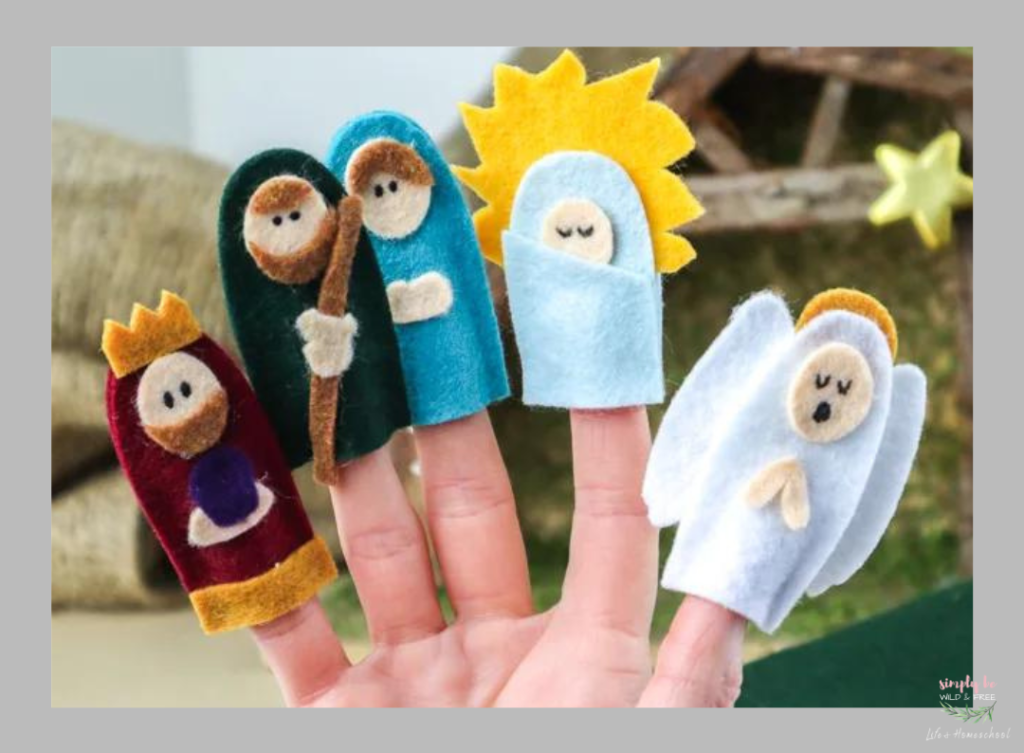 Felt Nativity Finger Puppet Craft Idea
