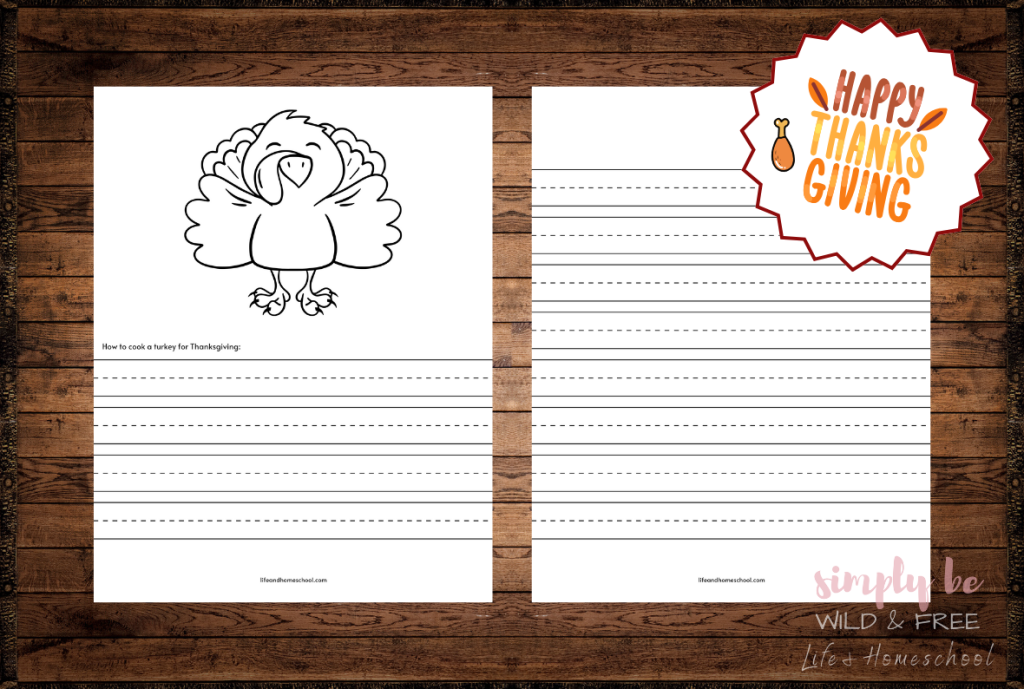 How to Cook a Turkey Activity Sheet for Thanksgiving