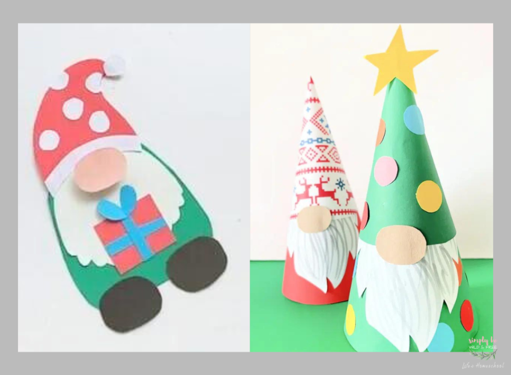 Paper Christmas Gnome Crafts