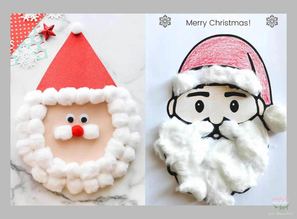 Paper Santa Christmas Crafts