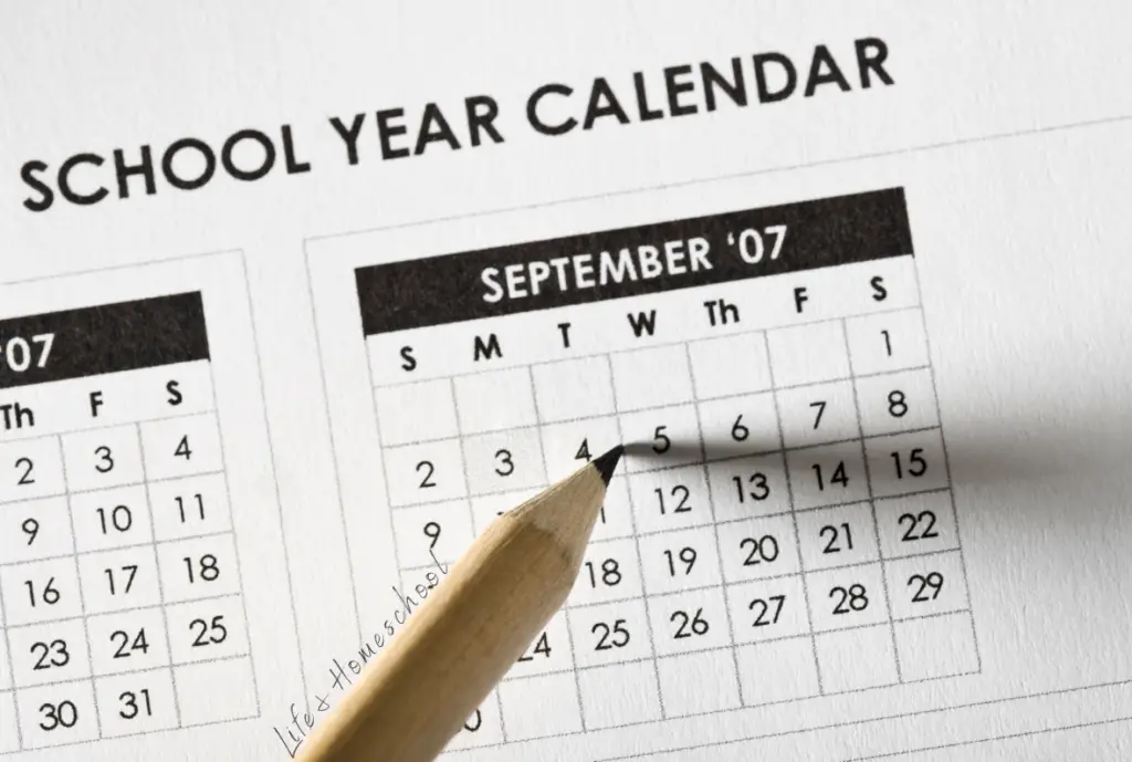 Year Round Homeschool Calendar