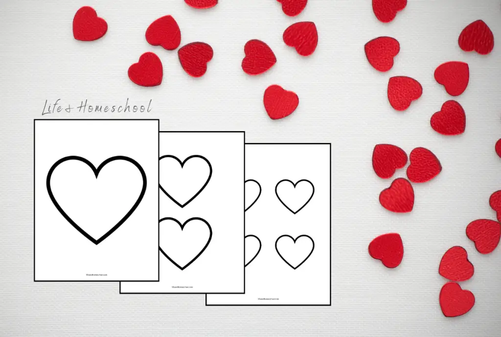 Simple Heart Shaped Printable Templates