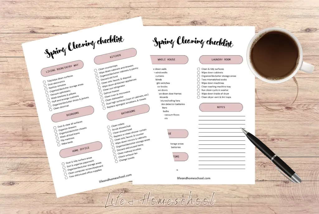 Using a Spring Cleaning Checklist Printable