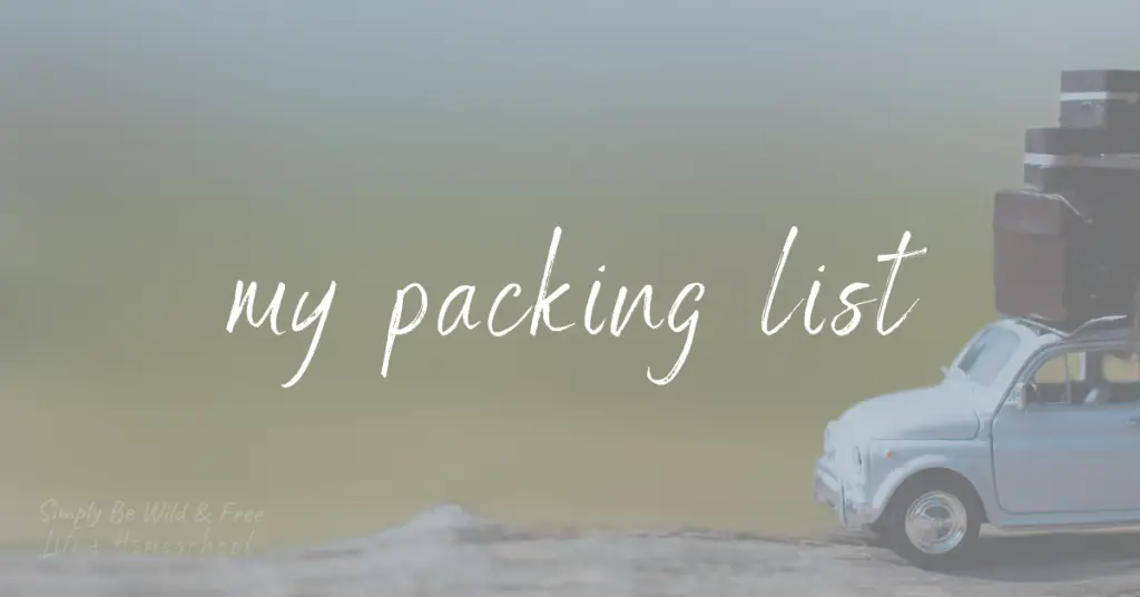 My Packing List