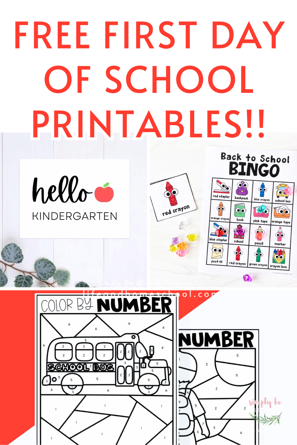 First Day of School Printables